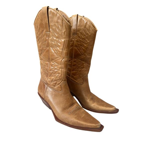 Matisse Women’s Pointed Toe Cowboy Boot Leather Tan Size 6 Western Concert - Picture 1 of 7